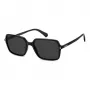 Polaroid PLD6247S807 Men's Rectangular Sunglasses - Black Frame Grey Polarized Lens 56mm