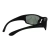 Polaroid PLD7005S63YYV Unisex Rectangular Sunglasses - Black Frame Grey Lens 63mm