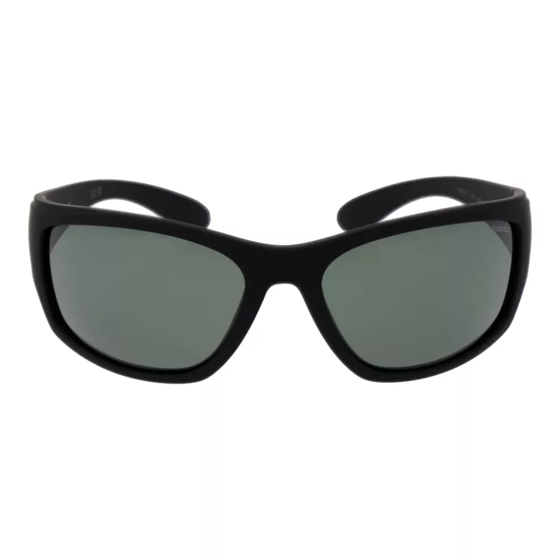 Polaroid PLD7005S63YYV Unisex Rectangular Sunglasses - Black Frame Grey Lens 63mm