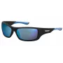 Polaroid PLD7013SEL95X Men's Polarized Sunglasses - Matte Black Frame, Grey Lens