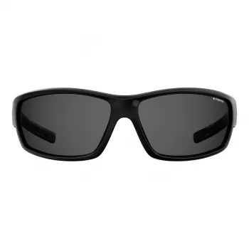 POLAROID PLD7029S807 Unisex Sport Sunglasses - Polarized Grey Lens - Black Frame