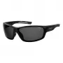 POLAROID PLD7029S807 Unisex Sport Sunglasses - Polarized Grey Lens - Black Frame