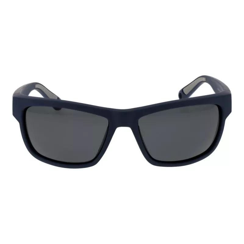 Polaroid PLD7031S59FLL Men's Rectangular Sunglasses - Matte Black Frame, Grey Polarized Lens, 59mm