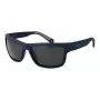 Polaroid PLD7031S59FLL Men's Rectangular Sunglasses - Matte Black Frame, Grey Polarized Lens, 59mm