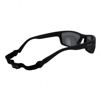 POLAROID PLD7037S60807 Unisex Pilot Sunglasses - Grey Lens - Black Frame