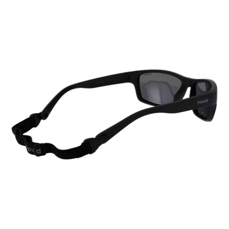 POLAROID PLD7037S60807 Unisex Pilot Sunglasses - Grey Lens - Black Frame