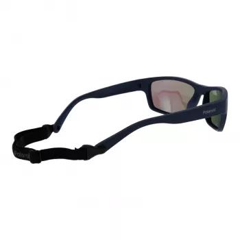 Polaroid PLD7037S60PJP Unisex Rectangular Sunglasses - Black Frame Grey Lens 60mm