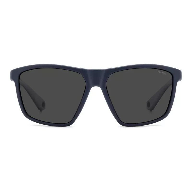 POLAROID PLD7040SFLL Men's Sunglasses - Black Frame, Grey Polarized Lens, 59mm