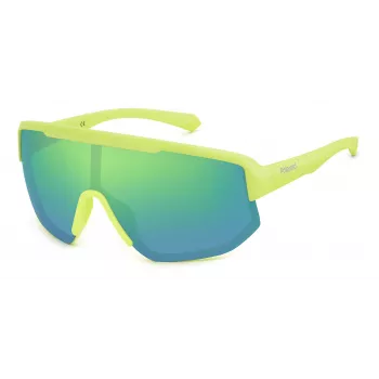 POLAROID PLD7047S4AN Unisex Polarized Sunglasses – Black Frame, Grey Lens, Shield Style, 99/1/135 mm