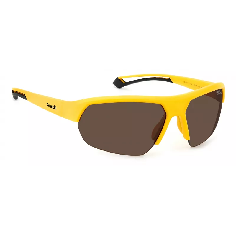 Polaroid PLD7048S2V7G6 Unisex Sunglasses - Havana/Brown Frame, Green Polarized Lenses, 65/17/130 mm