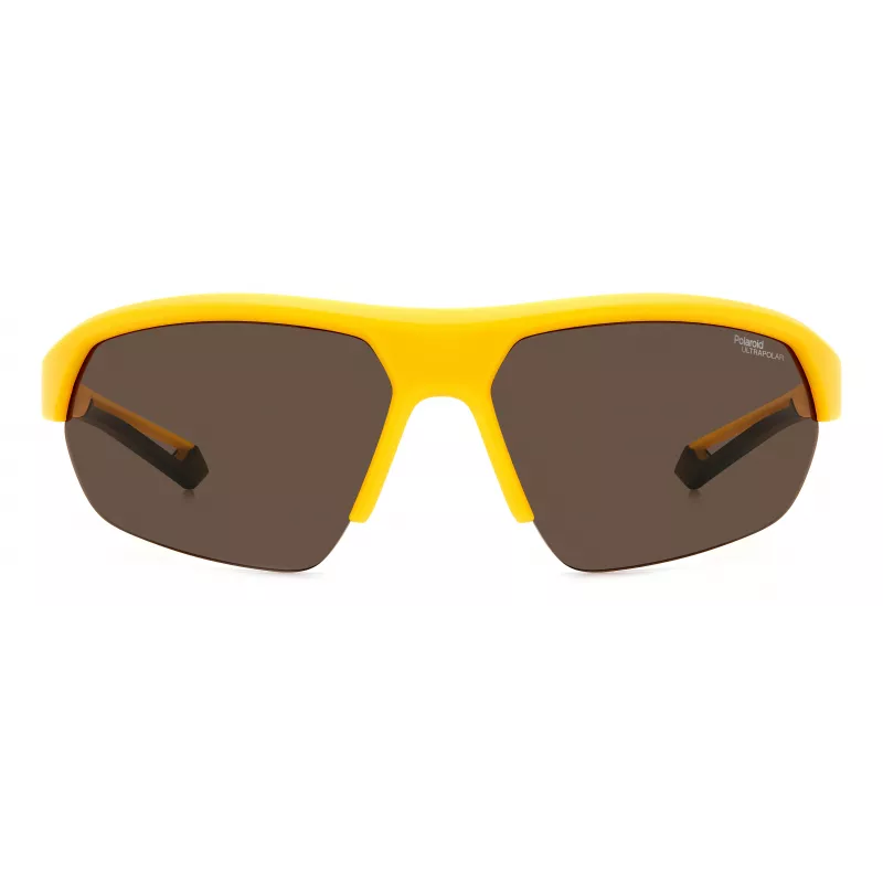 Polaroid PLD7048S2V7G6 Unisex Sunglasses - Havana/Brown Frame, Green Polarized Lenses, 65/17/130 mm