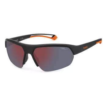 Polaroid PLD7048S8LZG6 Unisex Pilot Sunglasses - Grey Lens, Black Frame