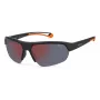 Polaroid PLD7048S8LZG6 Unisex Pilot Sunglasses - Grey Lens, Black Frame