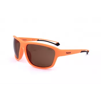POLAROID PLD7049S2M5 Unisex Sport Sunglasses - Matte Black Frame, Grey Polarized Lens