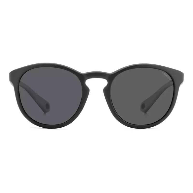 Polaroid PLD7050S003 Unisex Rectangular Sunglasses - Black Frame Grey Polarized Lens