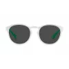 POLAROID PLD7050SVK6 Unisex Rectangular Sunglasses - Black Frame Grey Polarized Lens 52mm