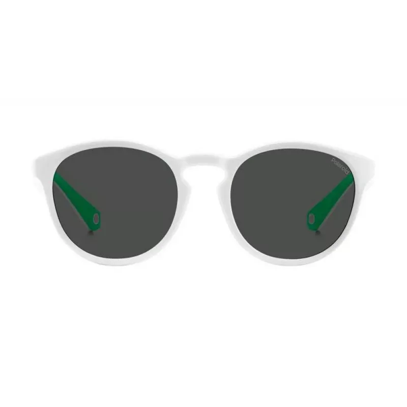 POLAROID PLD7050SVK6 Unisex Rectangular Sunglasses - Black Frame Grey Polarized Lens 52mm