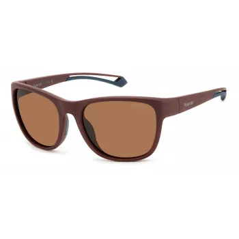 Polaroid PLD7051S7BL Unisex Sunglasses - Black Frame, Grey Polarized Lens, 57mm