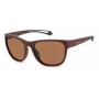 Polaroid PLD7051S7BL Unisex Sunglasses - Black Frame, Grey Polarized Lens, 57mm