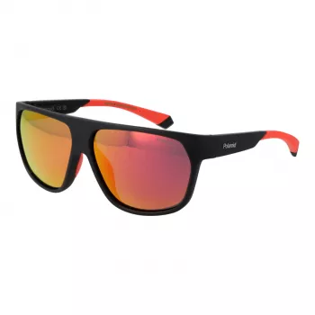 POLAROID PLD7053S60BLX Men's Sunglasses - Polarized Grey Lens - Black Frame - 60/12/140 mm