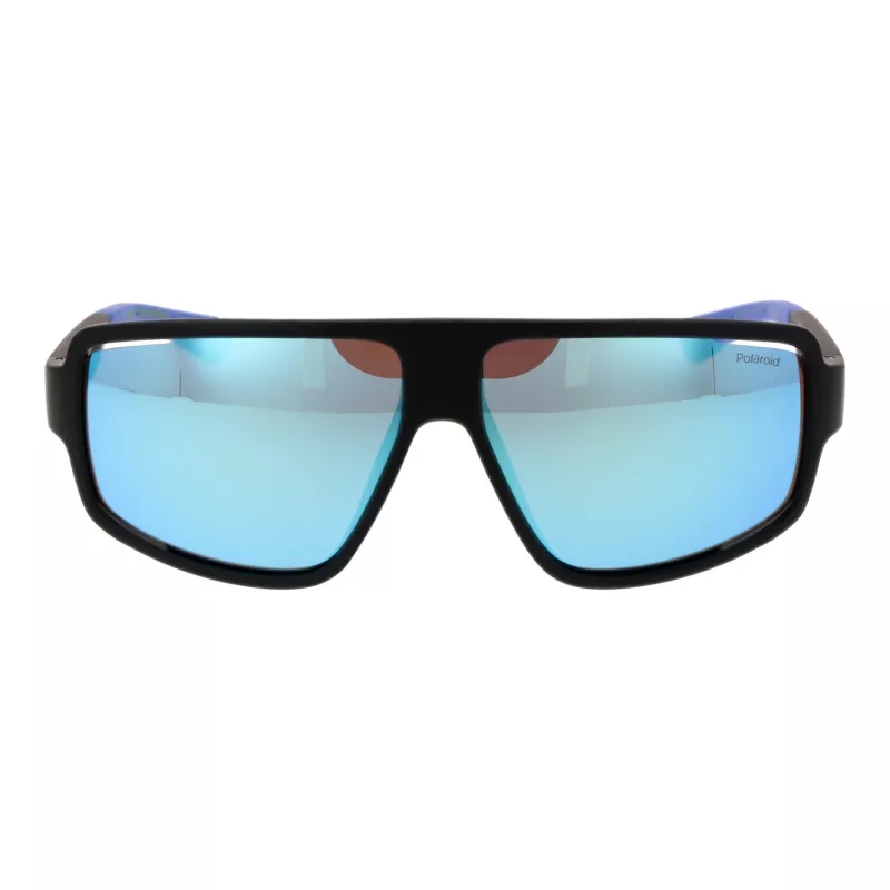 Polaroid PLD7054S610VK Men's Rectangular Polarized Sunglasses - Black Frame Grey Lens 61mm