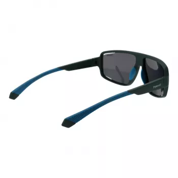 Polaroid PLD7054S61DLD Men's Rectangular Sunglasses - Black Frame Grey Lens