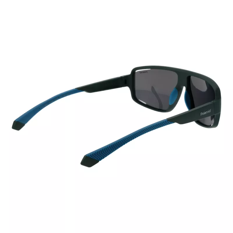 Polaroid PLD7054S61DLD Men's Rectangular Sunglasses - Black Frame Grey Lens