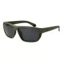 POLAROID PLD7057S60DLD Men's Rectangular Sunglasses - Dark Grey Frame, Grey Polarized Lens