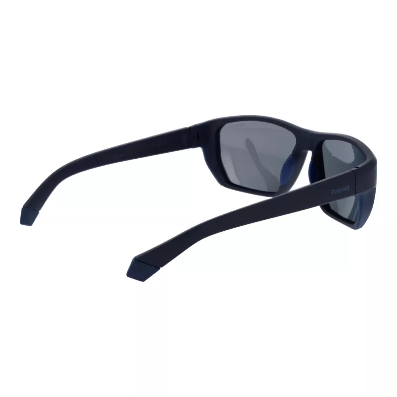 Polaroid PLD7057S60FLL Men's Rectangular Polarized Sunglasses - Black Frame Grey Lens