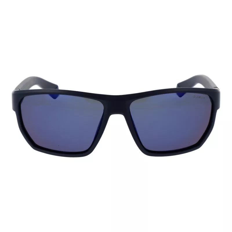 Polaroid PLD7057S60FLL Men's Rectangular Polarized Sunglasses - Black Frame Grey Lens