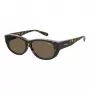 Polaroid PLD9020S086 Unisex Sunglasses Havana Square Plastic Frame Brown Polarized Lens