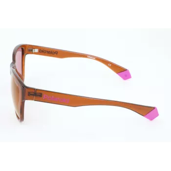 POLAROID Unisex PLD6077FS-09Q Sunglasses Polarized Rectangular Black Frame Grey Lens 58/17/140 mm
