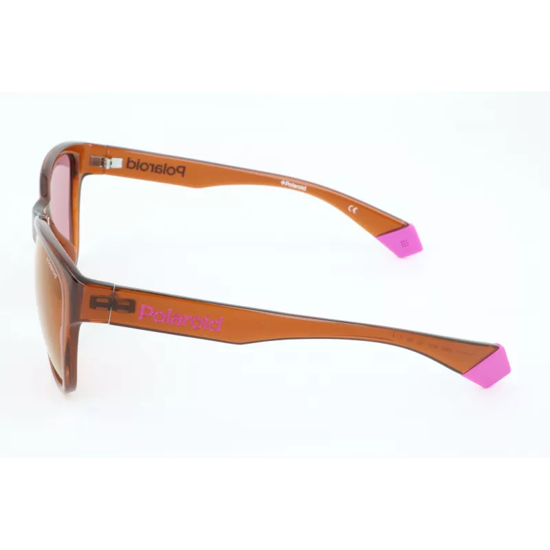 POLAROID Unisex PLD6077FS-09Q Sunglasses Polarized Rectangular Black Frame Grey Lens 58/17/140 mm