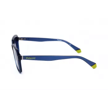 POLAROID Unisex PLD6161SPJP Rectangular Polarized Sunglasses - Black Frame Grey Lens 58mm
