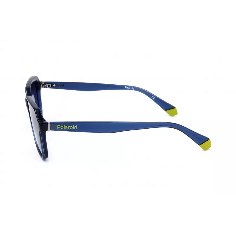 POLAROID Unisex PLD6161SPJP Rectangular Polarized Sunglasses - Black Frame Grey Lens 58mm