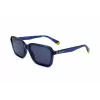 POLAROID Unisex PLD6161SPJP Rectangular Polarized Sunglasses - Black Frame Grey Lens 58mm