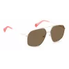 POLAROID Unisex PLD6173S10ASP Sunglasses - Rectangular Black Frame Grey Polarized Lenses 58mm
