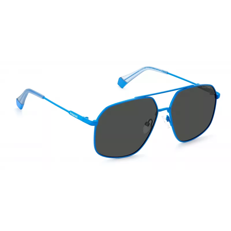 POLAROID Unisex PLD6173SMVUM9 Sunglasses - Black Frame, Grey Polarized Lens, 58mm
