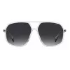 POLAROID Unisex PLD6182S900WJ Rectangular Polarized Sunglasses - Black Frame Grey Lens 59mm