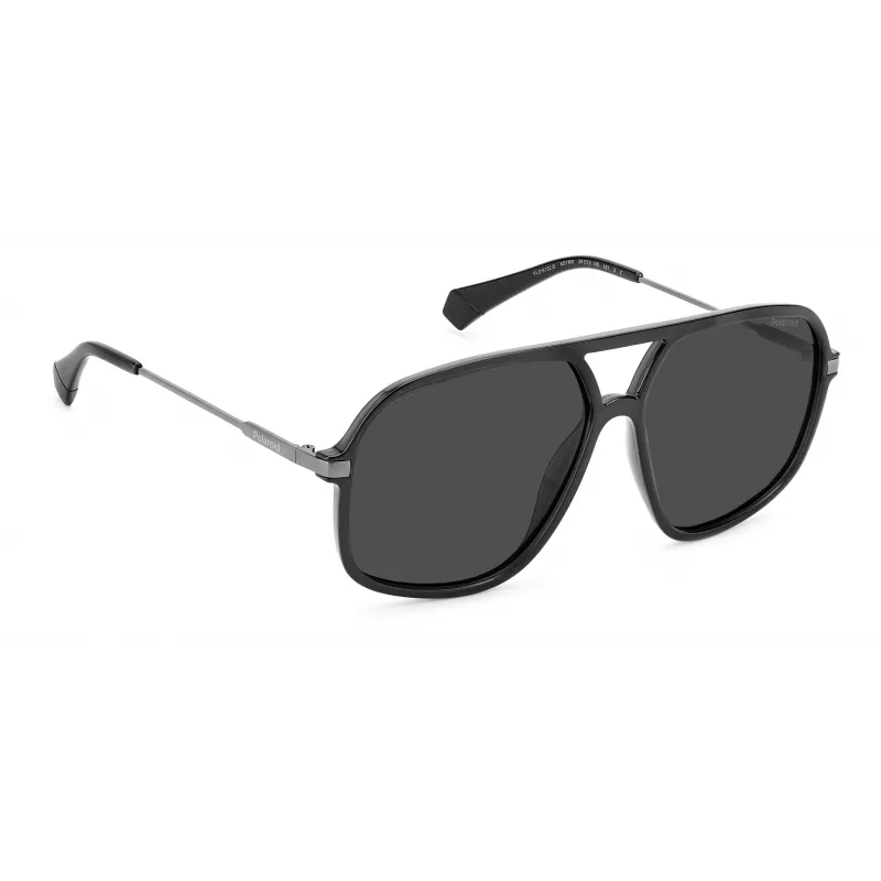 POLAROID Unisex PLD6182SKB7M9 Rectangular Sunglasses Black/Grey 59mm