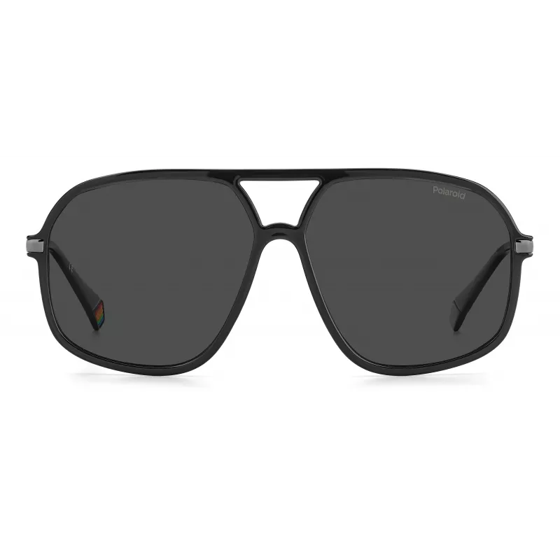 POLAROID Unisex PLD6182SKB7M9 Rectangular Sunglasses Black/Grey 59mm