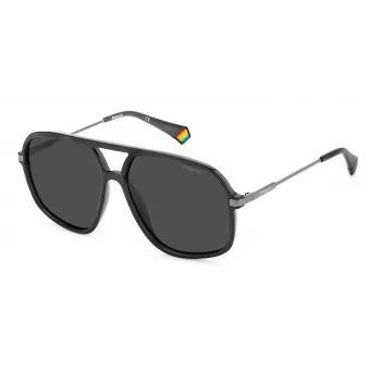 POLAROID Unisex PLD6182SKB7M9 Rectangular Sunglasses Black/Grey 59mm