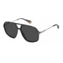 POLAROID Unisex PLD6182SKB7M9 Rectangular Sunglasses Black/Grey 59mm