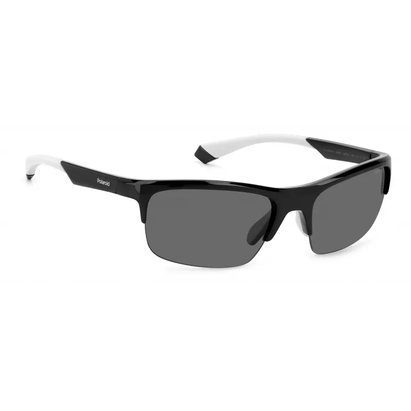 POLAROID Unisex PLD7042S08AM9 Sunglasses - Matte Black Frame, Grey Polarized Lens, 64mm