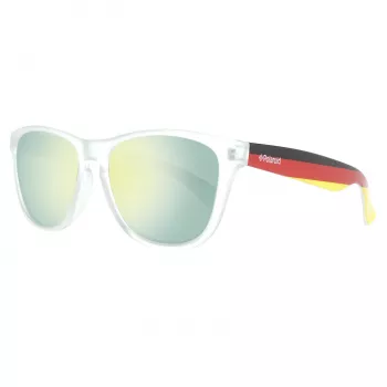 Polaroid Unisex Sunglasses S8443-CWY - Classic Square Frame, Polarized Grey Lenses, 55mm
