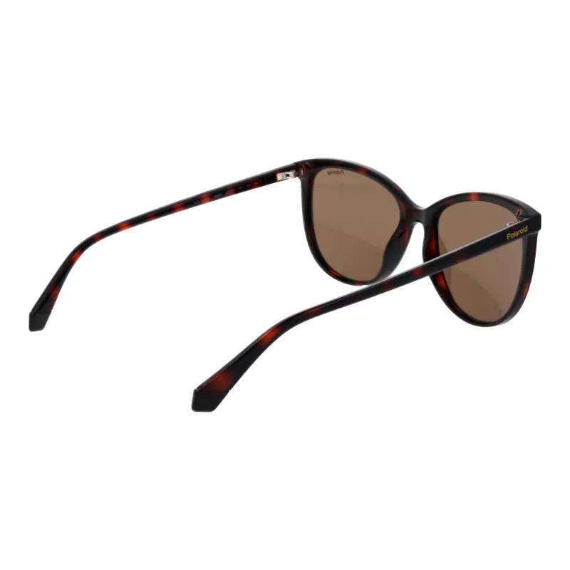 POLAROID Women's PLD4138S55086 Square Sunglasses Havana Grey 55mm