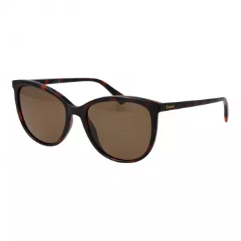 POLAROID Women's PLD4138S55086 Square Sunglasses Havana Grey 55mm