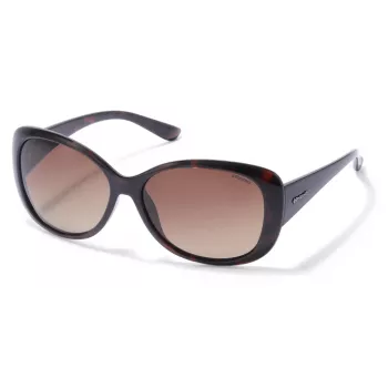 POLAROID Women's Sunglasses P8317-0BM-LA Havana Brown Rectangular Polarized