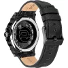 Police Men's Battalion Quartz Analog Watch PEWJA2108203 47mm Black Dial Black Leather Strap