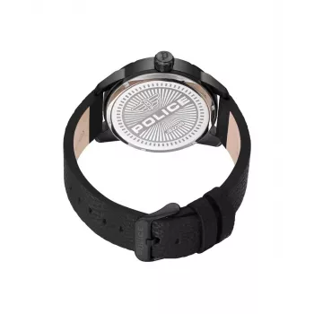 Police Men's Blaze Quartz Analog Watch PEWJB2226901 45mm Black Stainless Steel and Leather